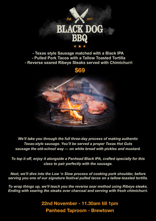 Grill Seekers Black Dog BBQ Masterclass - 22nd November 11.30am till 1pm - Restricted to 18+